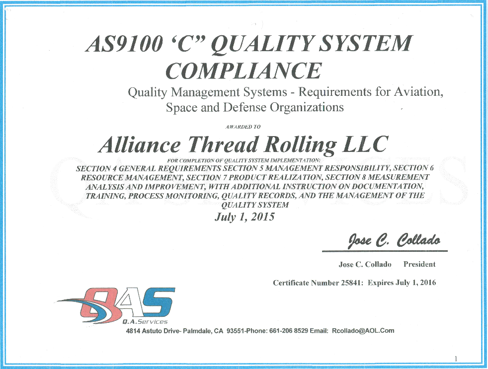 Certificate
